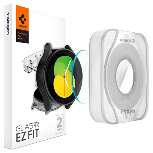 Spigen Tempered Glass Screen Protector [Glastr Ez Fit] Designed For Galaxy Watch 5