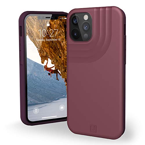 Urban Armor Gear [U] By Uag Designed For Iphone 12 Case/Iphone 12 Pro Case [6.1-Inch Screen] Anchor Shock Absorbing Slim Fit Sleek Stylish Protective Phone Cover, Matte Aubergine