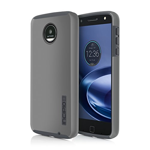 Incipio Dualpro Case For Moto Z Force Smartphone Iridescent Gray / Gray