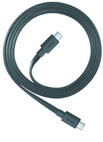 Ventev Chargesync Usb Cable | Type C-C 2.0, Designed To Support Connector C Devices, Transfer From Device To Any Pc Or Mac, Flat, Tangle-Free Cable, Supports Rapid Rate Charging Up To 3a | 6ft Black