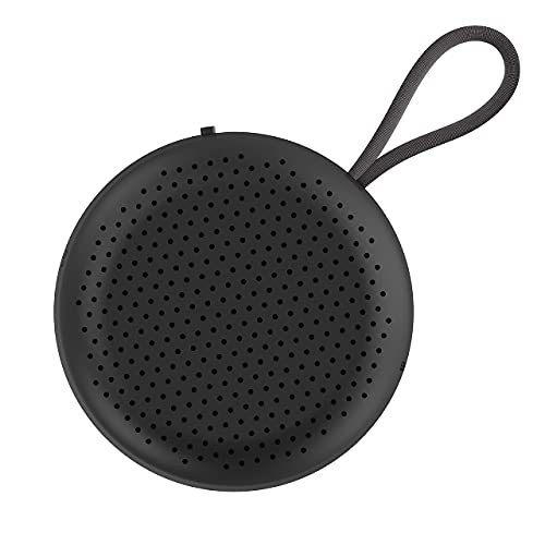 Ghostek Flux Wireless Mini Speaker With A Small Aesthetic Portable Travel Design Best For Listening To Music, Watching Movies, Shows Compatible With Apple Iphone, Samsung, Lg, Google, Smart Tv (Black)